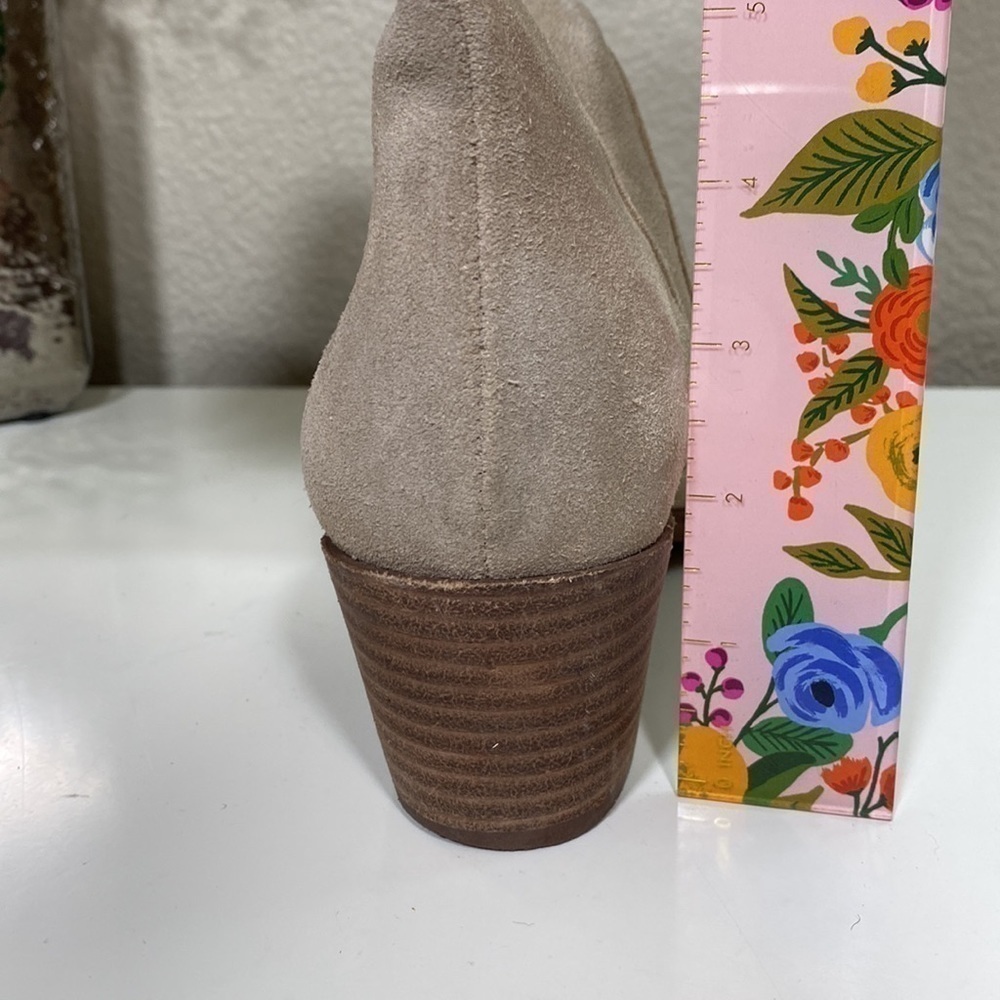 Madewell The Cassity Tall Western Suede Boot Walnut Shell sz 7.5 NG673 - Picture 10 of 16